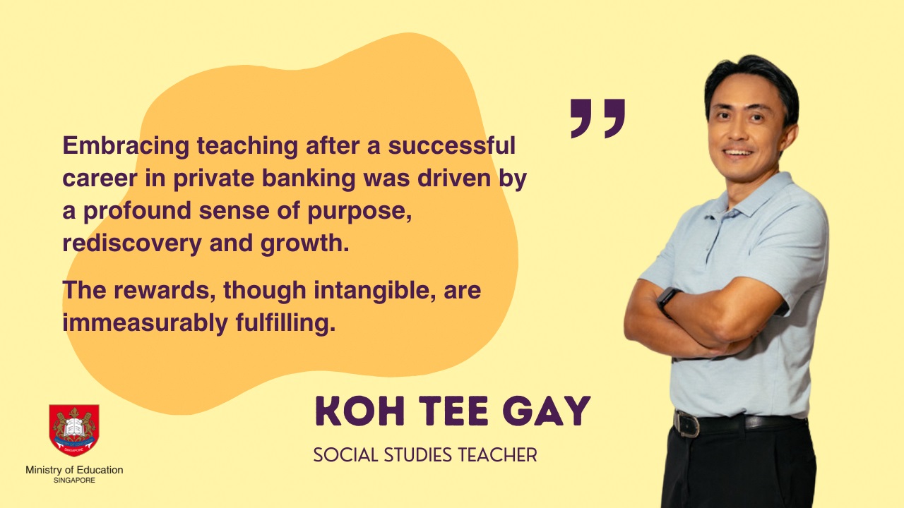 Mr Koh Tee Gay Social studies teacher