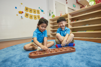 Children engaged in an activity